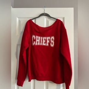 Chiefs off the shoulder long sleeve